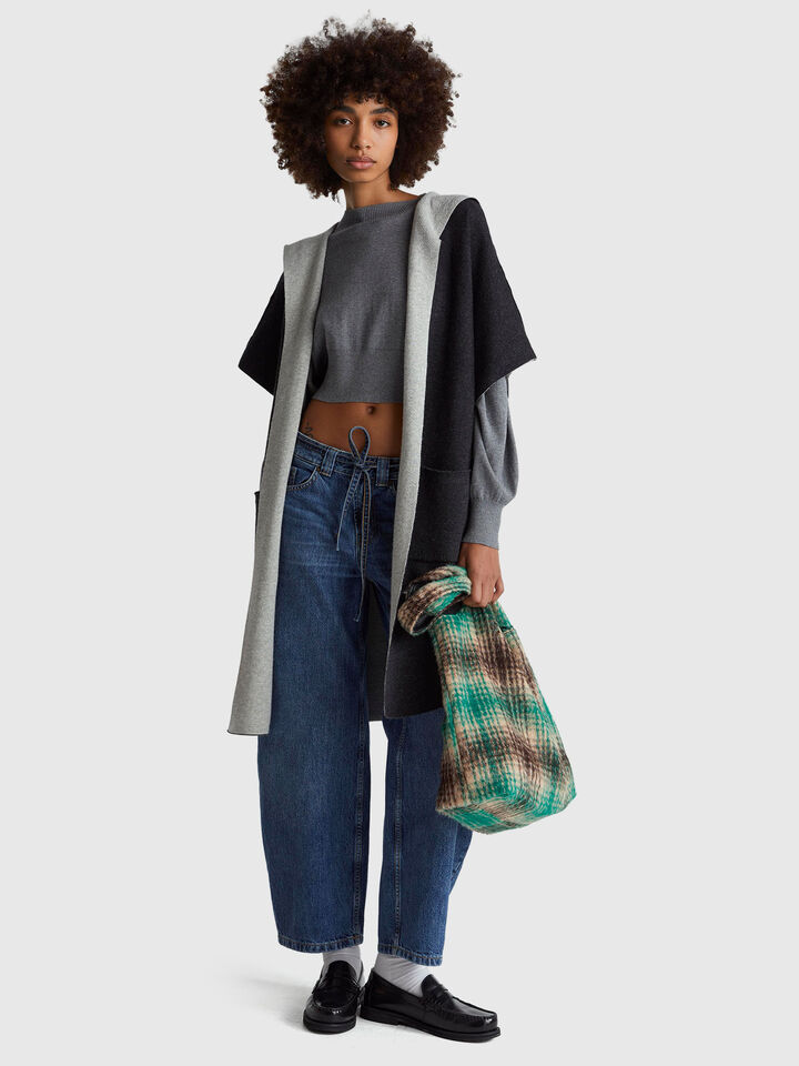 KNITTED COAT Women image number 3